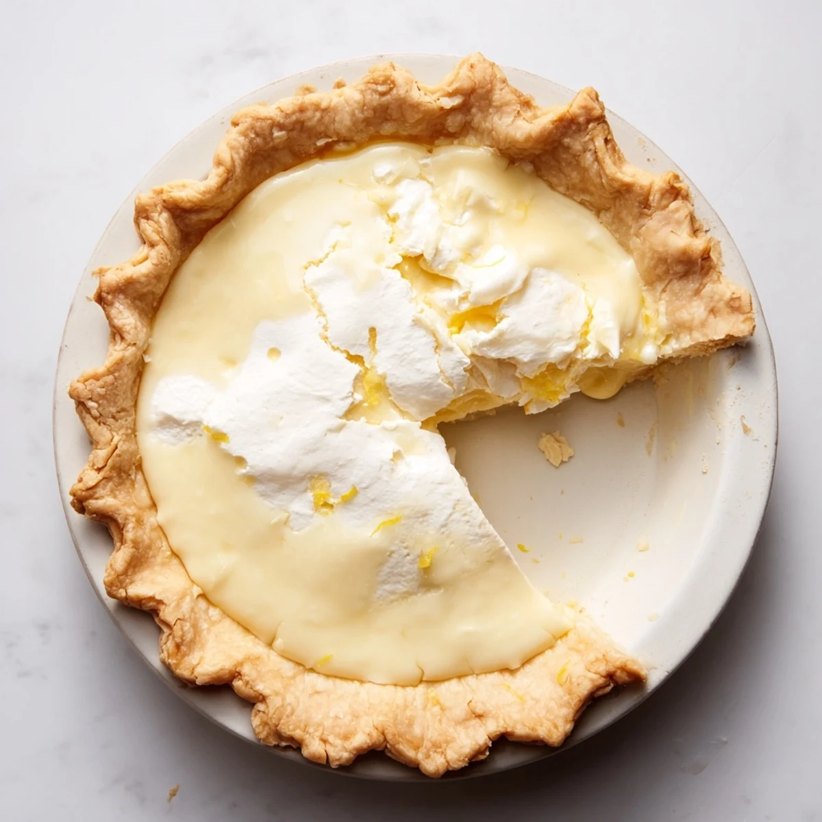 Golden-crusted Water Pie with a creamy, jiggly center, perfect for a simple dessert anytime.