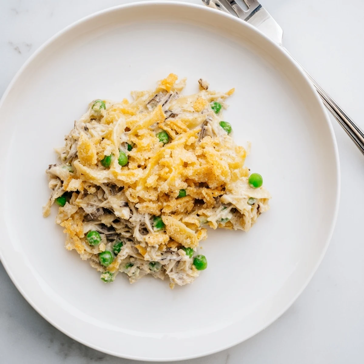 Family dinner: this comforting Creamy Tuna Noodle Casserole boasts a buttery Ritz crust.