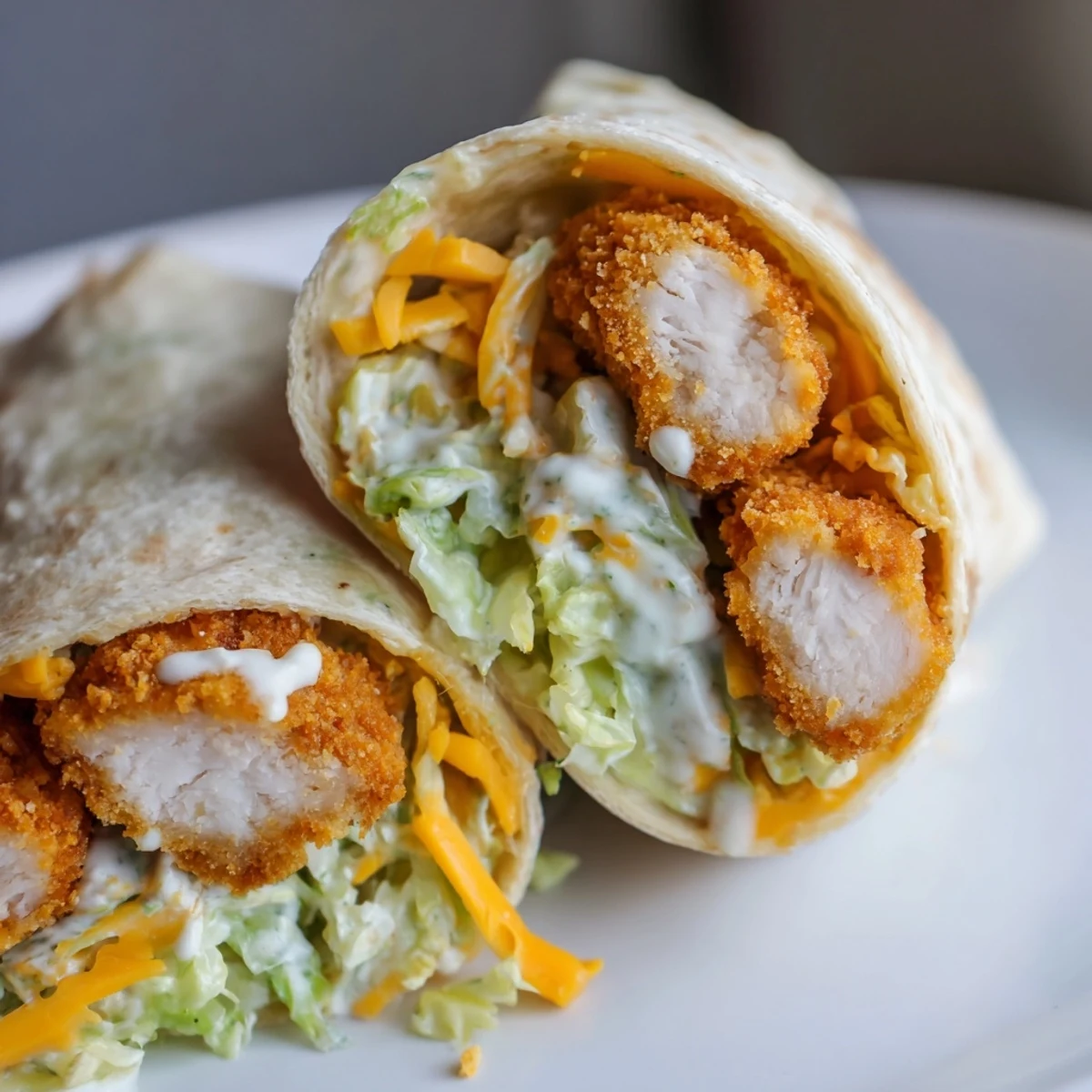 Fresh and flavorful; imagine the textures of this simple Crispy Chicken Ranch Snack Wrap recipe.
