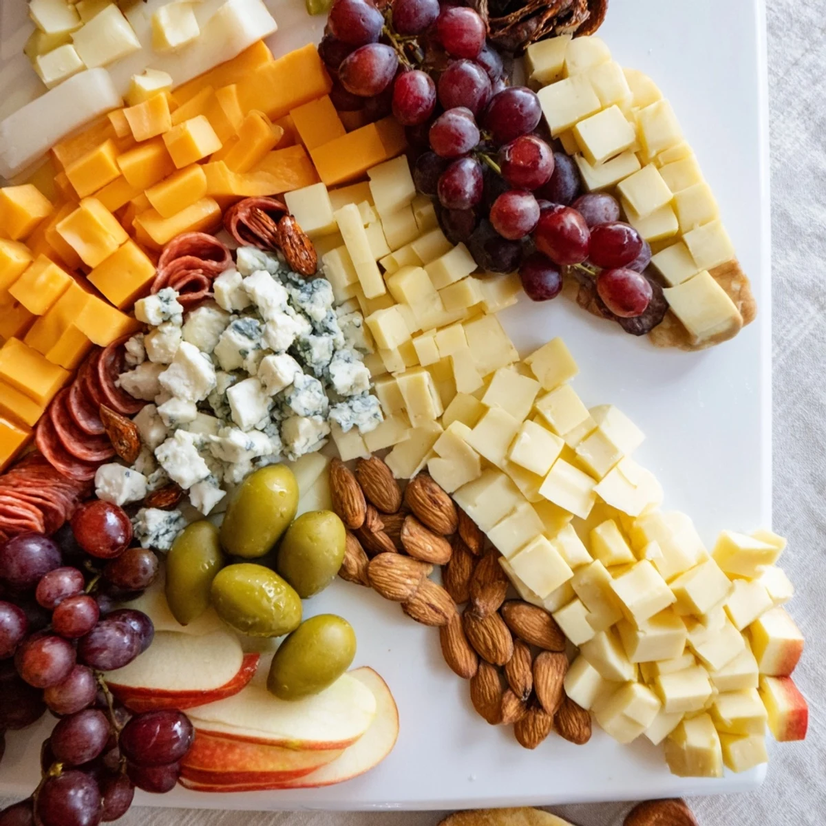 A delicious horse-shaped grazing board with a delightful array of snacks: cheeses, meats, fruits, and nuts served.