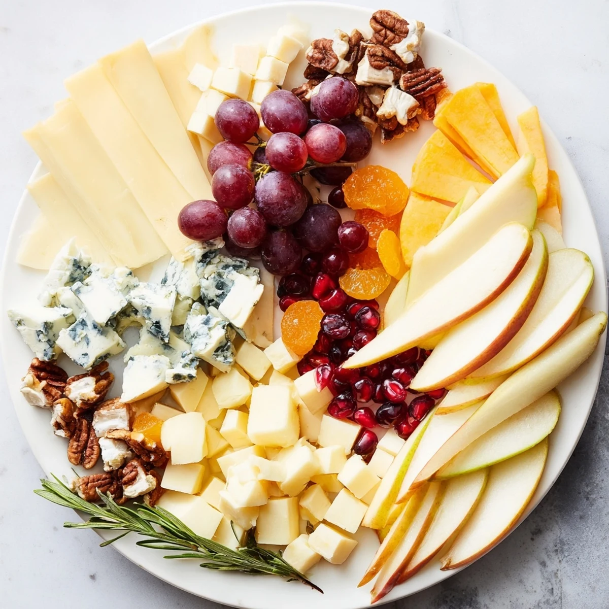 This festive Winter Wonderland Snack Board offers a delightful array of colorful, fresh ingredients to enjoy.