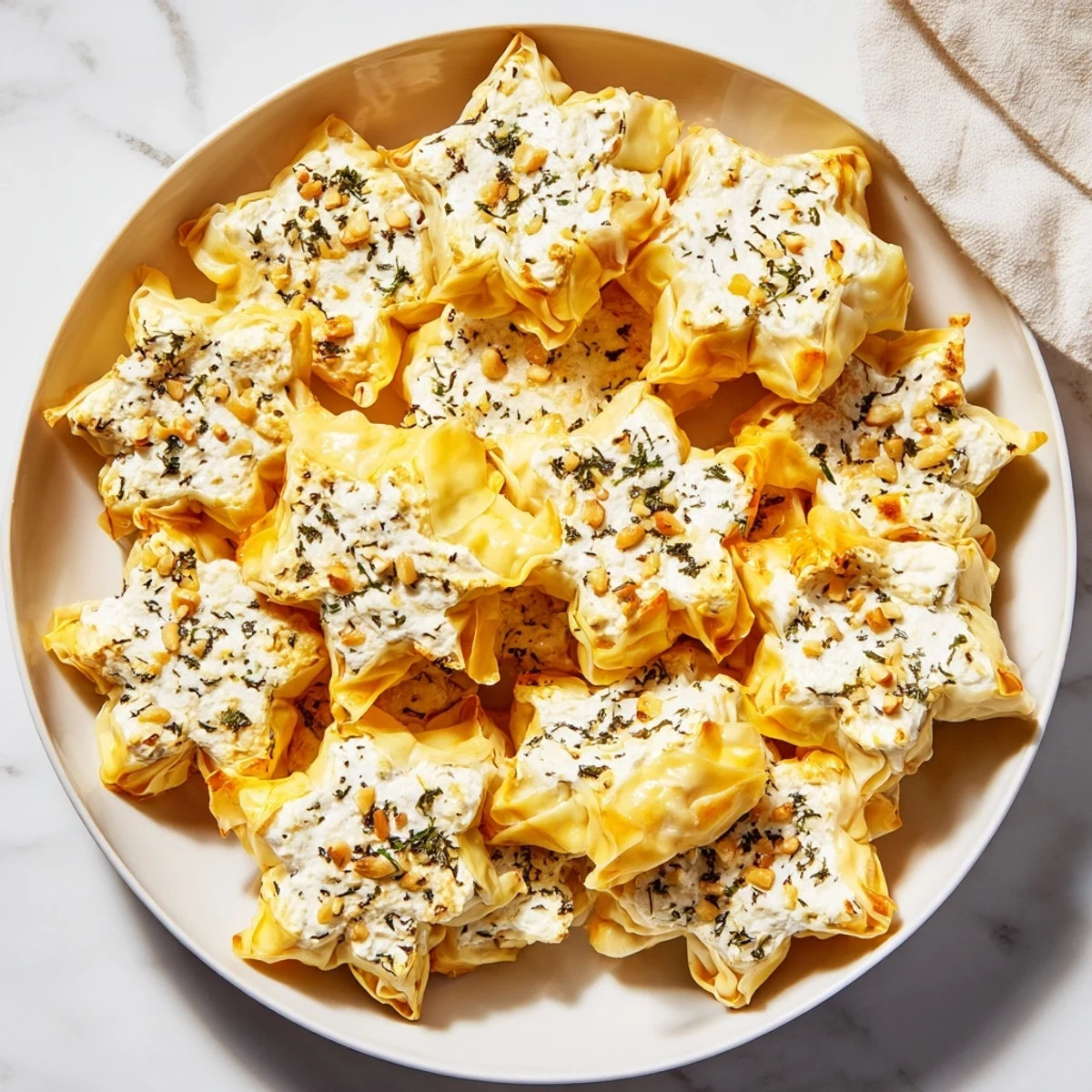 Golden, flaky Starry Night New Years Appetizers, perfect with champagne.