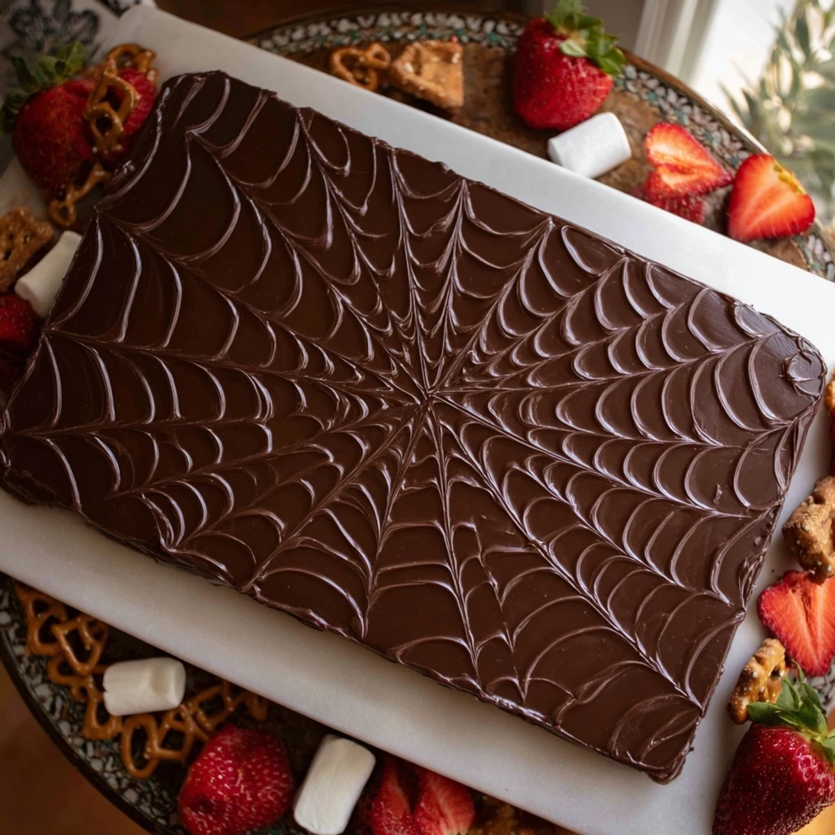 Spiderweb Chocolate Ganache Board