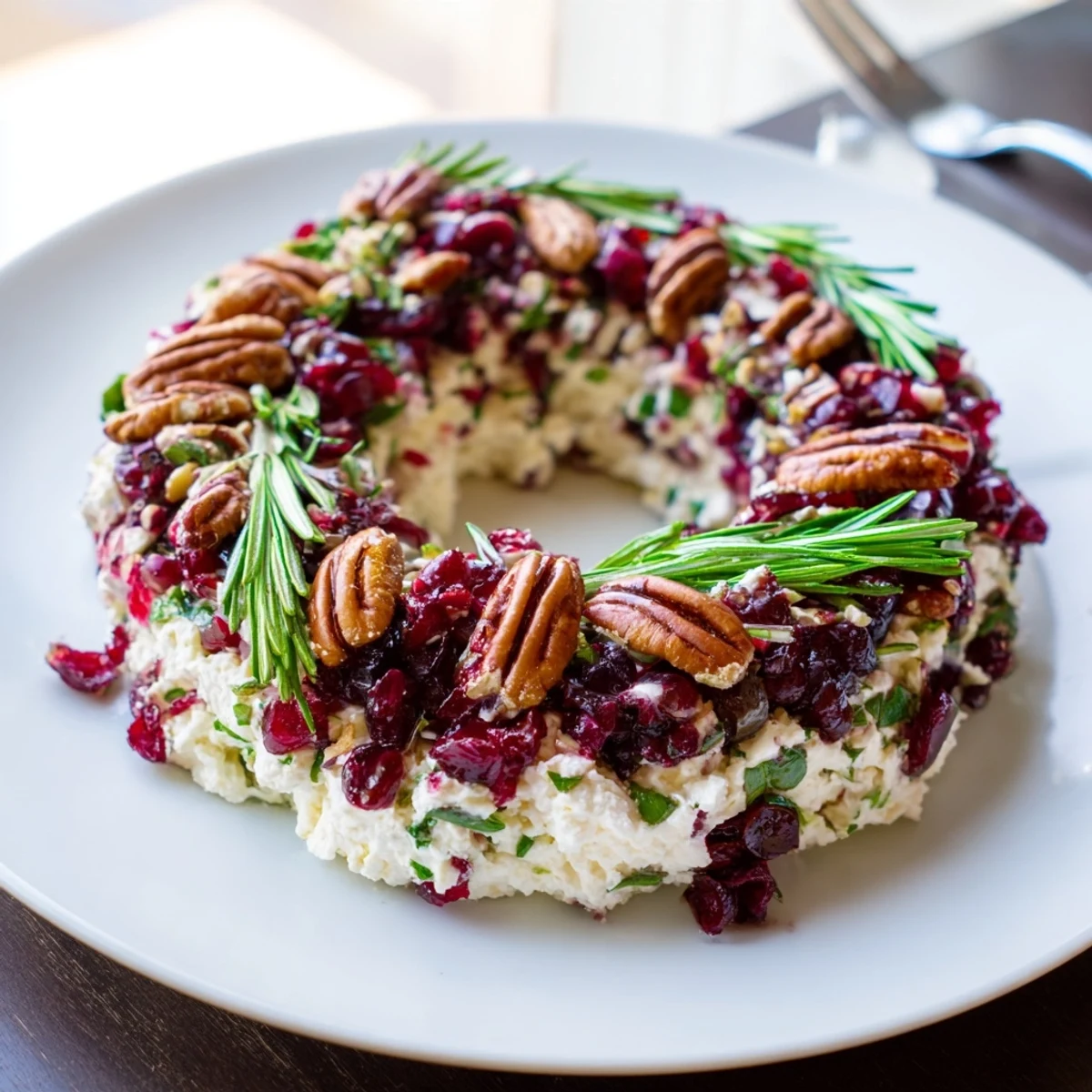 Cranberry Feta Dip Wreath