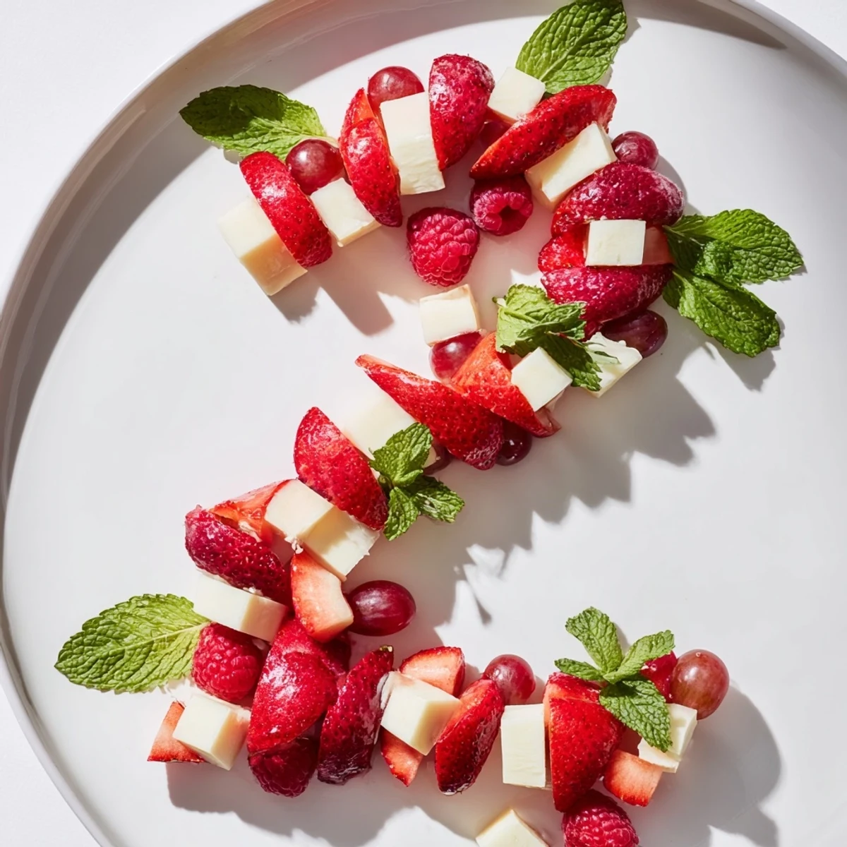 Candy Cane Stripe Fruit Cheese