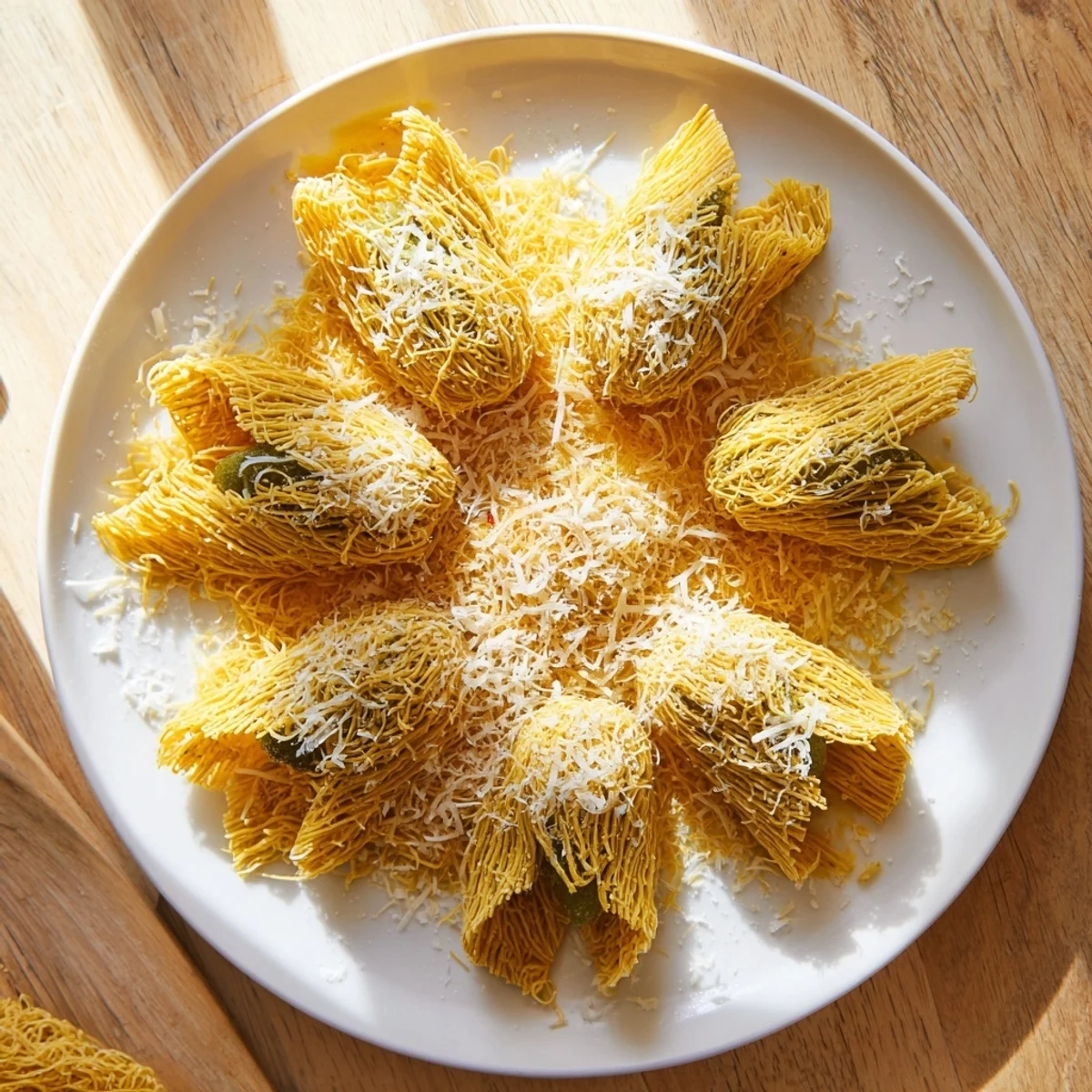 These flaky Star Shaped Asparagus Bundle Wraps showcase asparagus spears; imagine the delicious, golden, Parmesan-coated pastry.