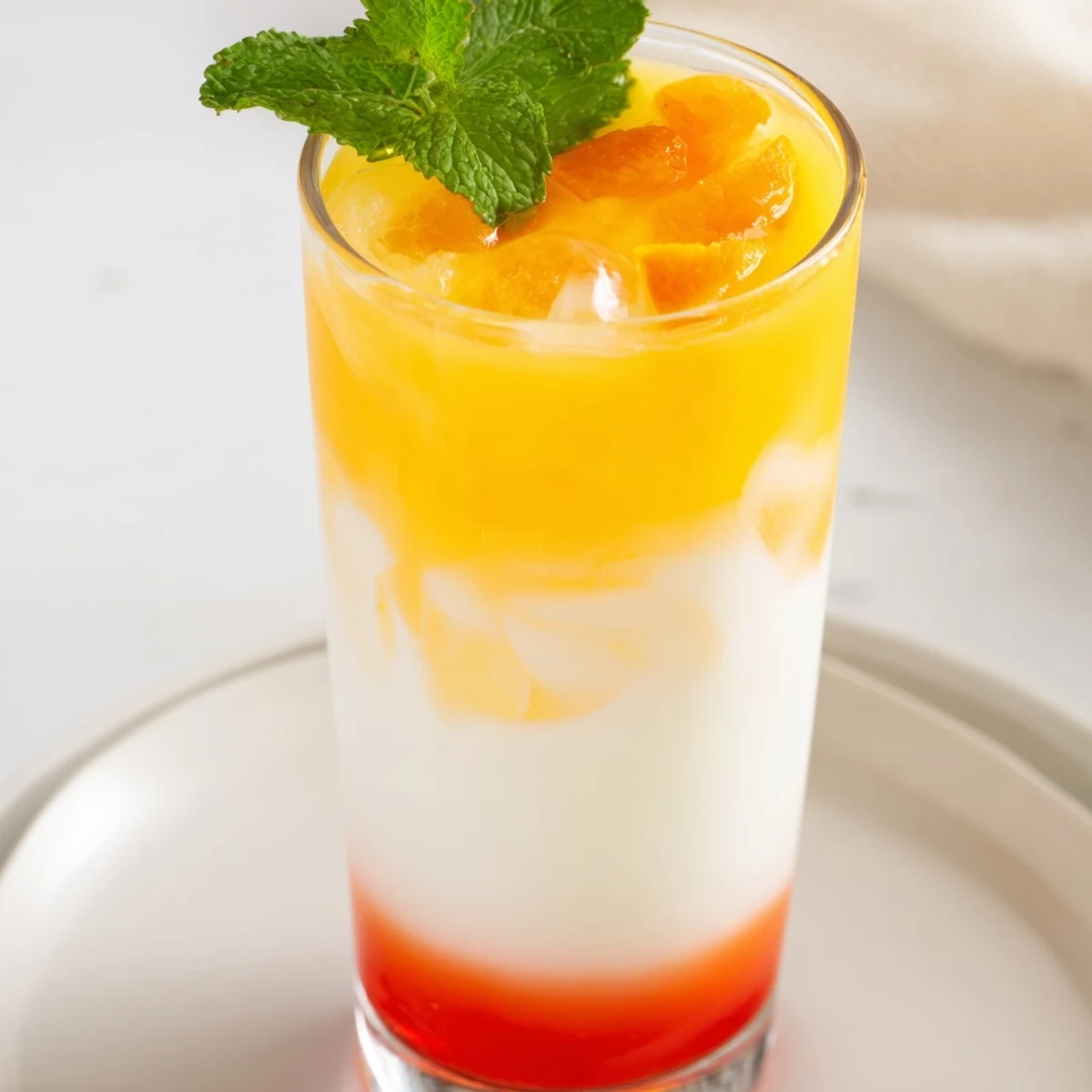 Enjoy a layered Alpine Sunrise recipe, a stunning non-alcoholic beverage for every occasion.