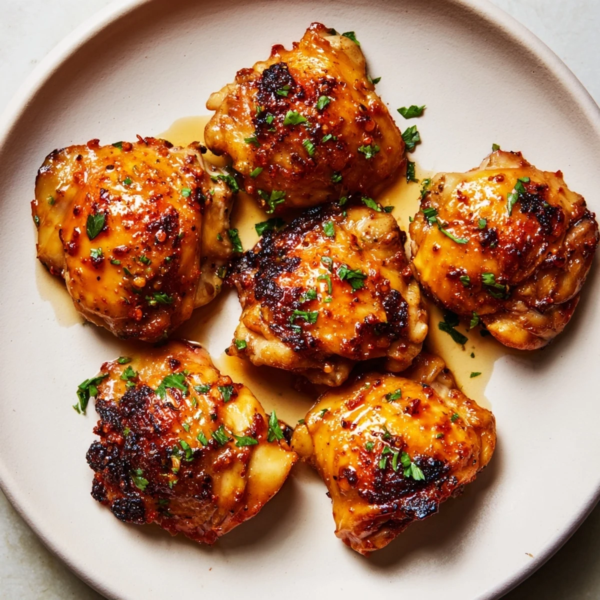 Jam in Coffee Glazed Chicken, showcasing tender glazed thighs glistening, flavorful and ready to enjoy.