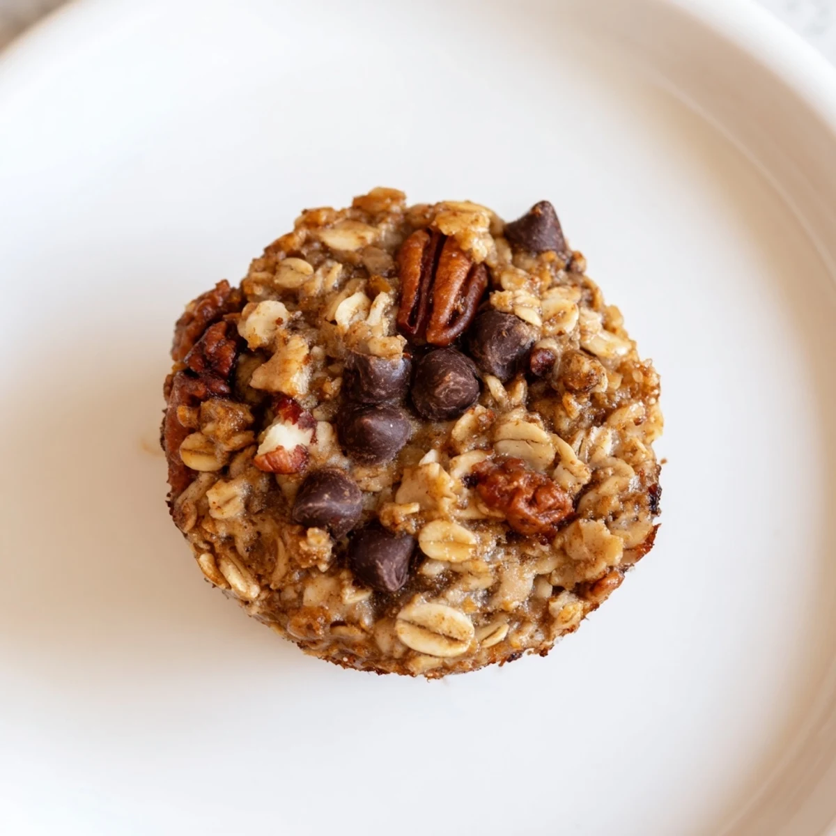 Golden, baked oatmeal cups bursting with juicy blueberries, perfect for a quick breakfast.