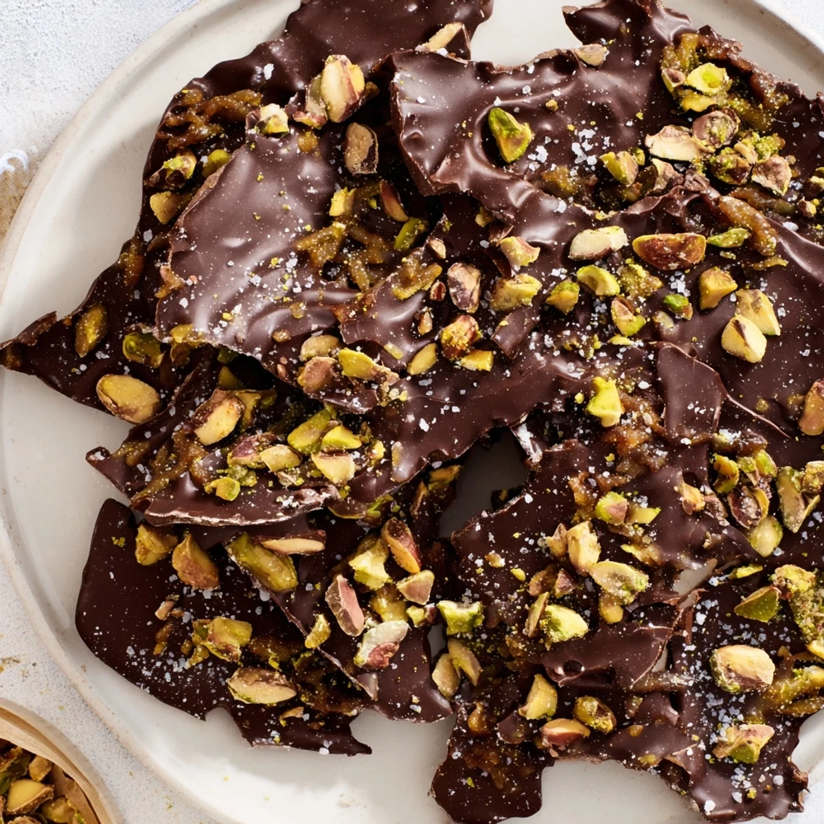 Golden, crispy kataifi and dark chocolate blend in this decadent Kataifi Chocolate Crunch Bark.
