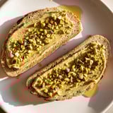 A close-up shot of creamy Pistachio Butter Toast, perfect for a quick, delicious breakfast or snack.