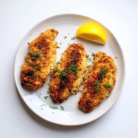 Golden-brown pickle-brined chicken cutlets, perfectly crispy and juicy, ready to eat.