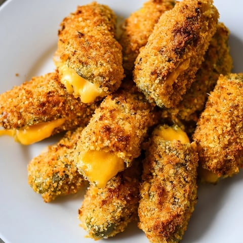 Golden, crispy cheese-wrapped pickle ornaments, a delightful party appetizer, ready to dip.