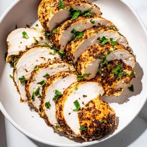 Juicy Greek Yogurt Chicken breasts, baked to golden perfection and bursting with flavorful herbs.