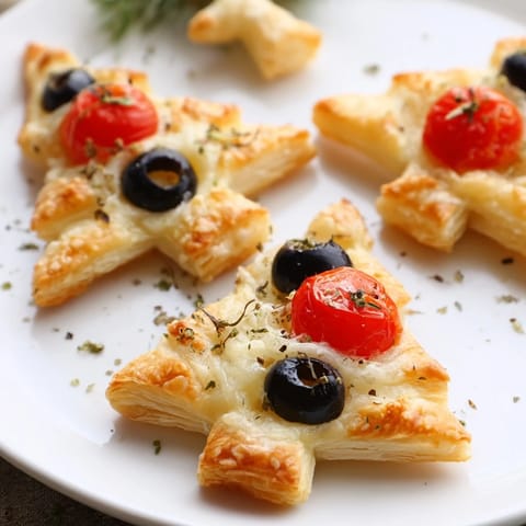 Puff Pastry Christmas Tree Bites