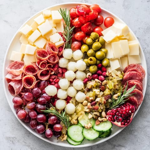 Quick Christmas Charcuterie Wreath