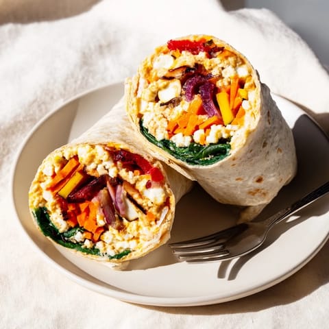 Vibrant snowflake hummus & veggie wraps feature tender roasted vegetables and flavorful hummus, perfect for lunch.