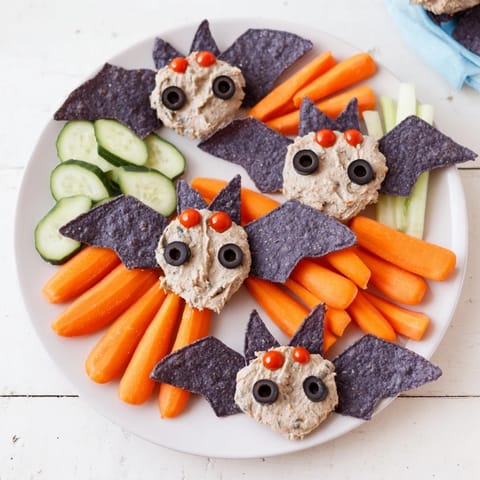 Spooky Bat Bean Dip