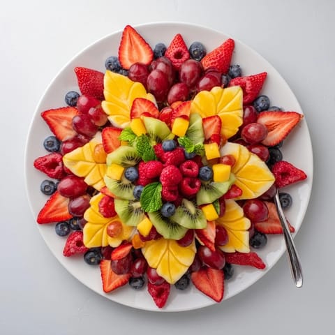 Festive Poinsettia Fruit Bowl