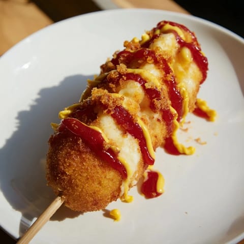 Cheesy Korean Corn Dogs
