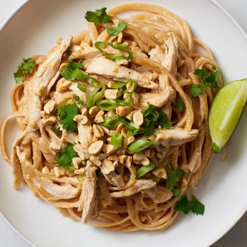 Thai peanut chicken pasta