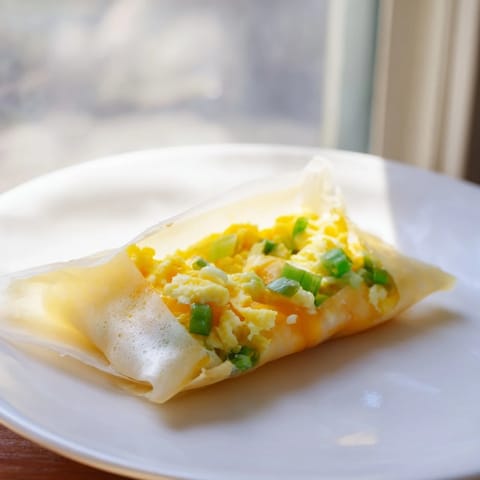 Rice Paper Egg Cheese Fold