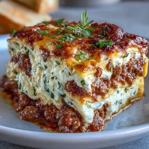 Freshly baked World's Best Lasagna with bubbling mozzarella and golden Parmesan cheese, served hot from the oven.