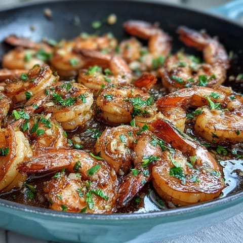 A vibrant bowl of lemon garlic shrimp served over brown rice with fresh cherry tomatoes, cucumber, and avocado slices.