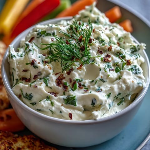 Whipped cottage cheese ranch dip served with fresh vegetable sticks for a healthy snack.  