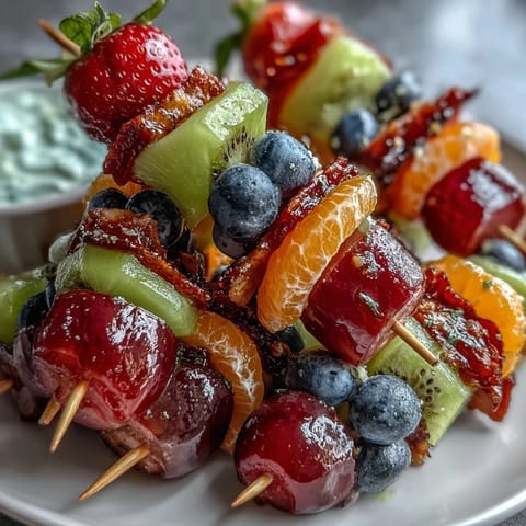 St Patricks Rainbow Fruit Kabobs