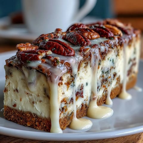 Creamy carrot cake cheesecake bars with a spiced carrot layer and smooth cream cheese topping, perfect for spring celebrations.  