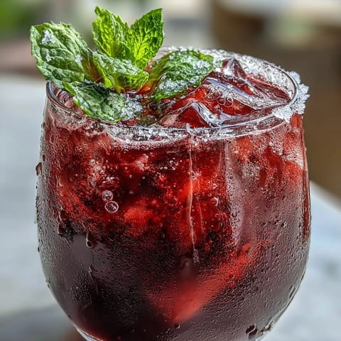 Sparkling Hibiscus Mint Lemonade #469