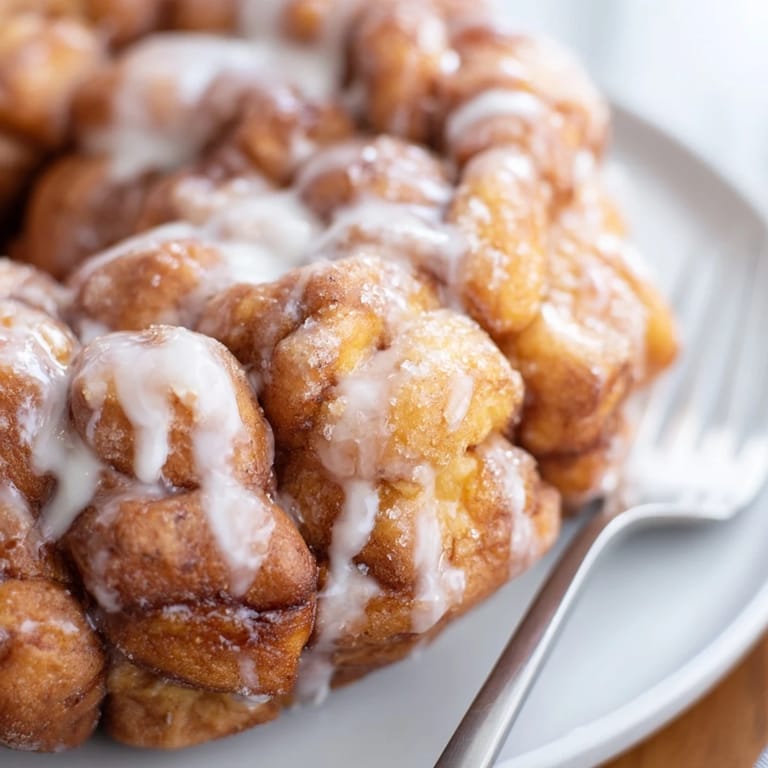 Enjoy slices of Warm Cinnamon Sugar Monkey Bread, fragrant with cinnamon and crunchy sugar coating.