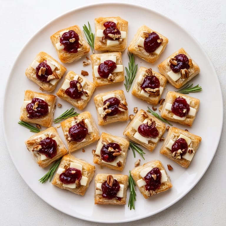 Delicious Cranberry Brie Bites, baked golden in a mini muffin tin—perfect party appetizers.
