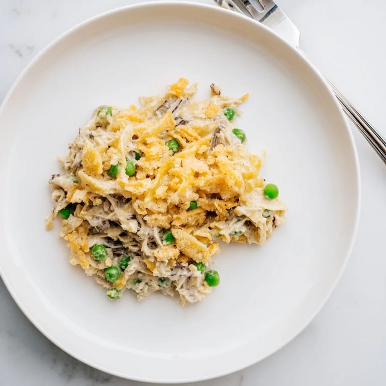 Family dinner: this comforting Creamy Tuna Noodle Casserole boasts a buttery Ritz crust.