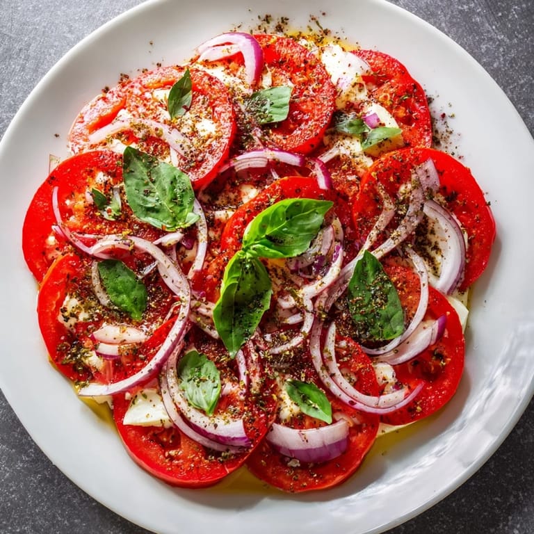 Baked Speedy Feta-Free Tomato Bake bursting with juicy tomatoes and melted, flavorful mozzarella cheese.