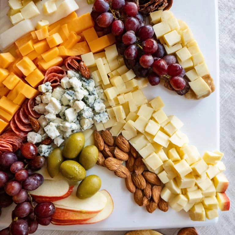 A delicious horse-shaped grazing board with a delightful array of snacks: cheeses, meats, fruits, and nuts served.