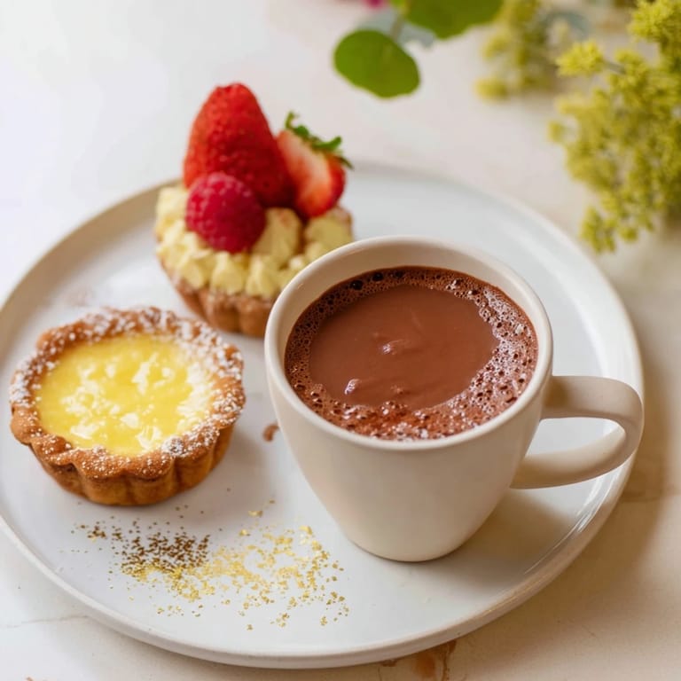 Golden-dusted Assiette de Desserts Starry Delight displays a delicious array of petite, beautifully crafted desserts.