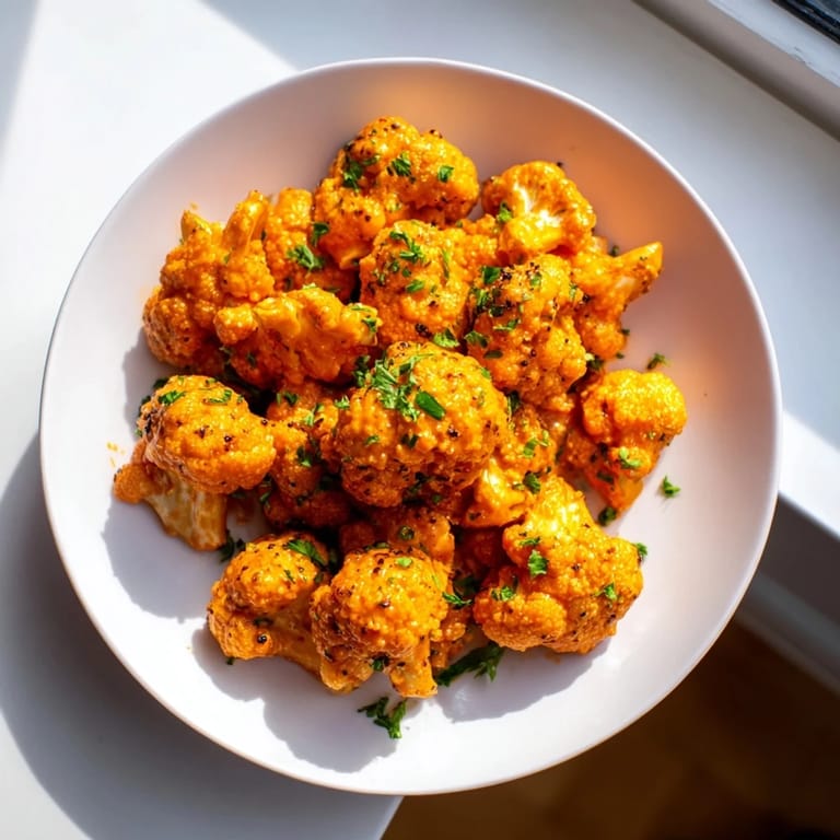 These vegan Buffalo Cauliflower Bites are baked to perfection and bursting with bold flavors.