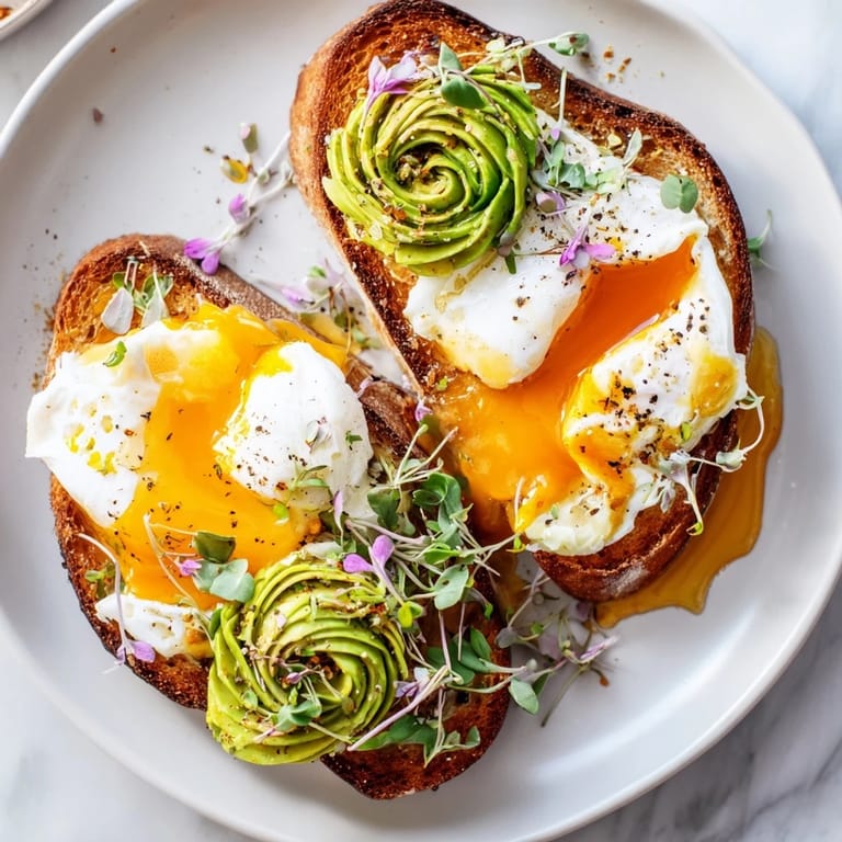 Imagine this: perfectly cooked cloud toast 2.0 garnished with honey and flaky sea salt.