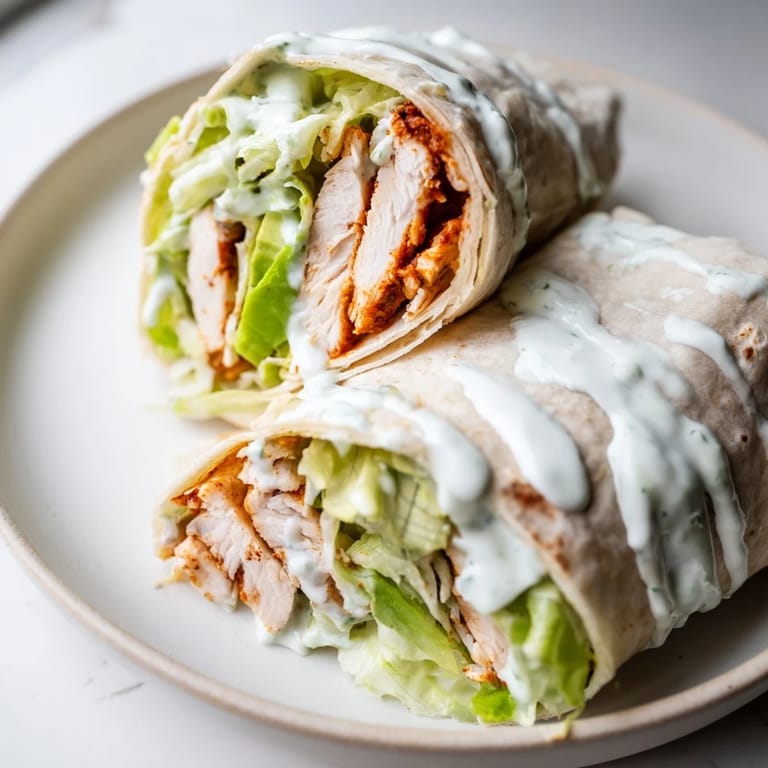 Smoky Chipotle Chicken Wrap served on a wooden cutting board with vibrant red onion, diced tomatoes, and fresh cilantro garnish.  
