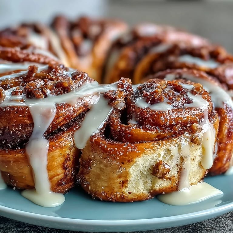 Homemade cinnamon roll King Cake wreath served with a hidden plastic baby figurine inside.