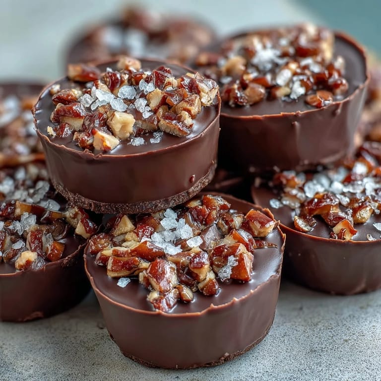 Velvety peanut butter and cottage cheese filling topped with melted dark chocolate, creating a frozen dessert that's both indulgent and healthy.  