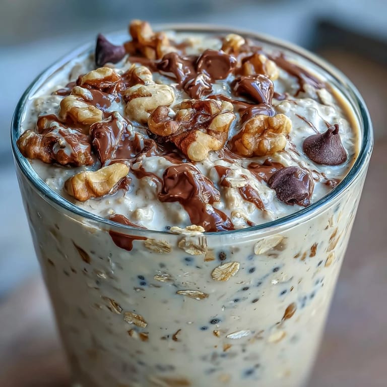 High-protein overnight oats featuring Greek yogurt, chia seeds, and rich cookie dough flavors, ideal for meal prep or post-workout fuel.