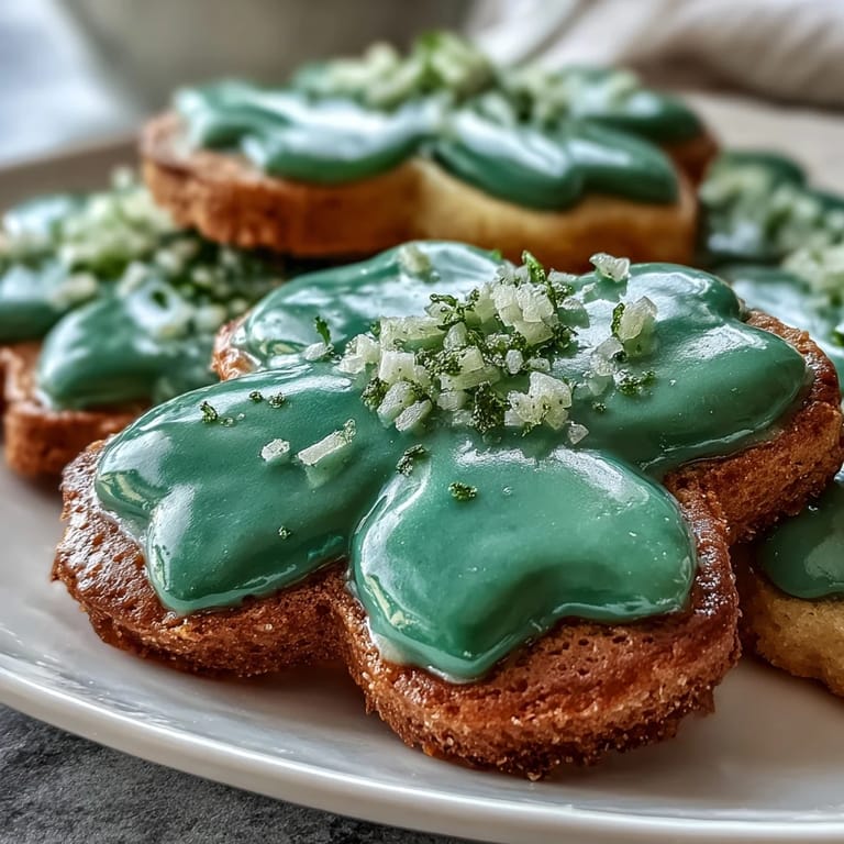 Buttery sugar cookies cut into shamrocks and topped with smooth, vibrant royal icing for a lucky holiday treat.  