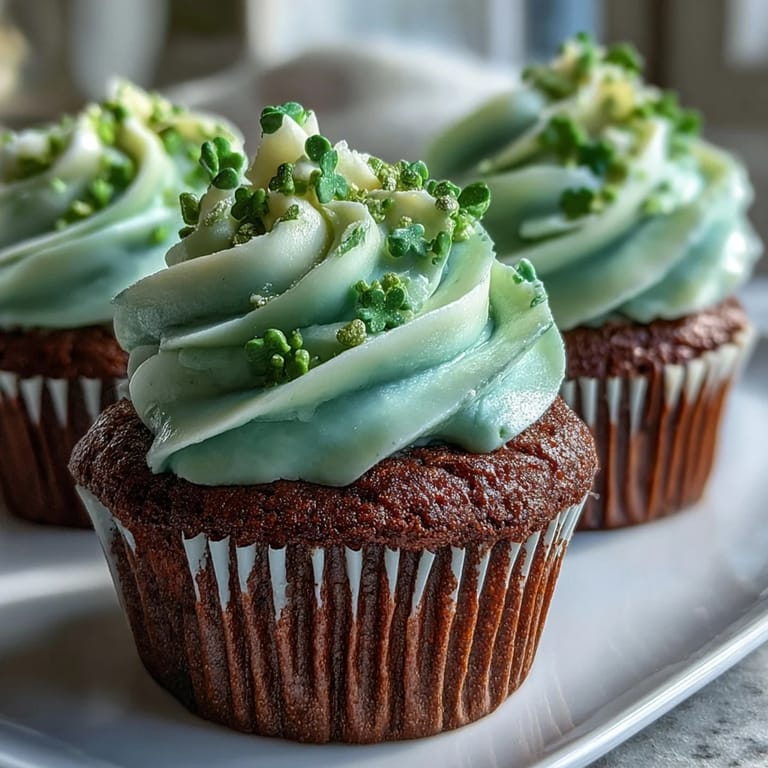 Delicious green velvet cupcakes with rich vanilla frosting, offering a colorful twist on classic red velvet for holiday celebrations.
