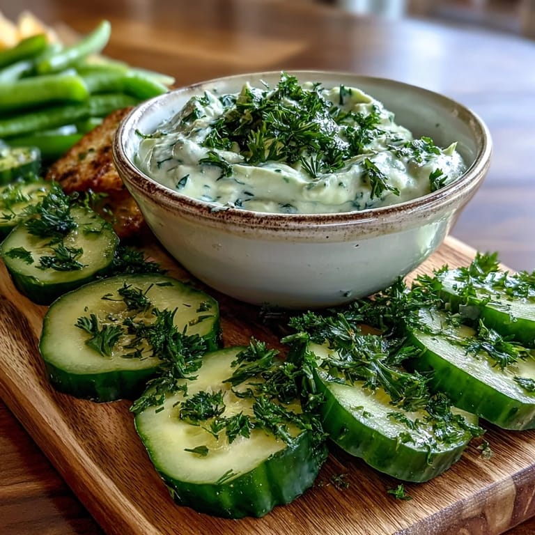 Vibrant veggie platter featuring crisp cucumber, snap peas, and creamy avocado ranch for parties.  