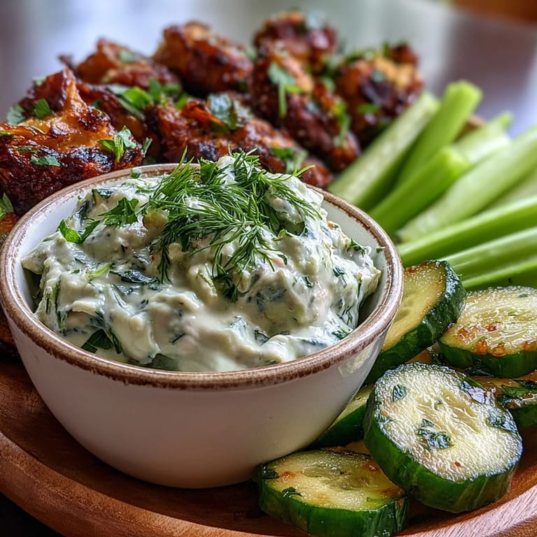 Colorful green snacks board with broccoli, bell pepper, and avocado ranch dip for entertaining.