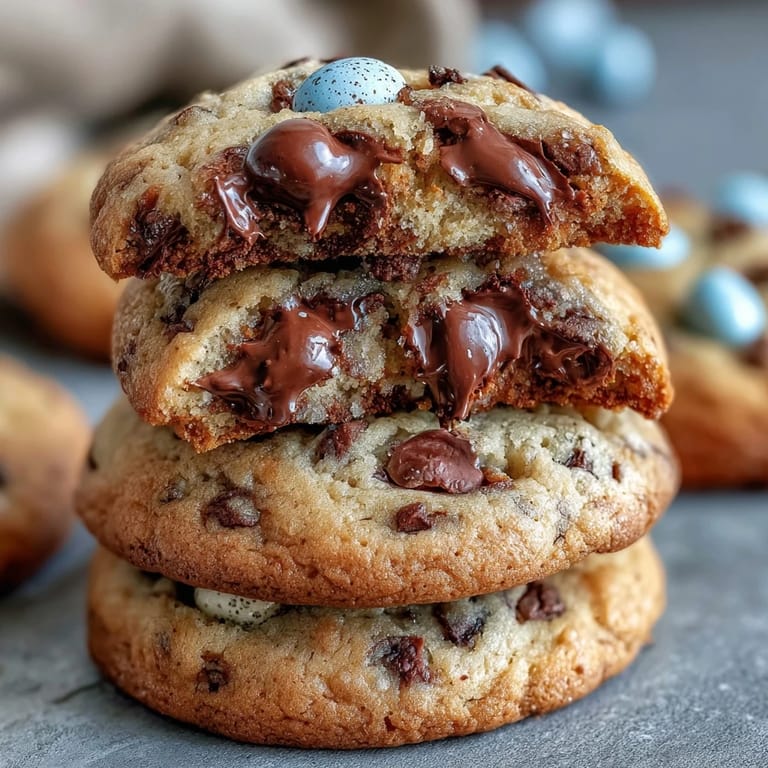 Bright, festive cookies bursting with crunchy Cadbury Mini Eggs and gooey chocolate chips, ideal for springtime gatherings.