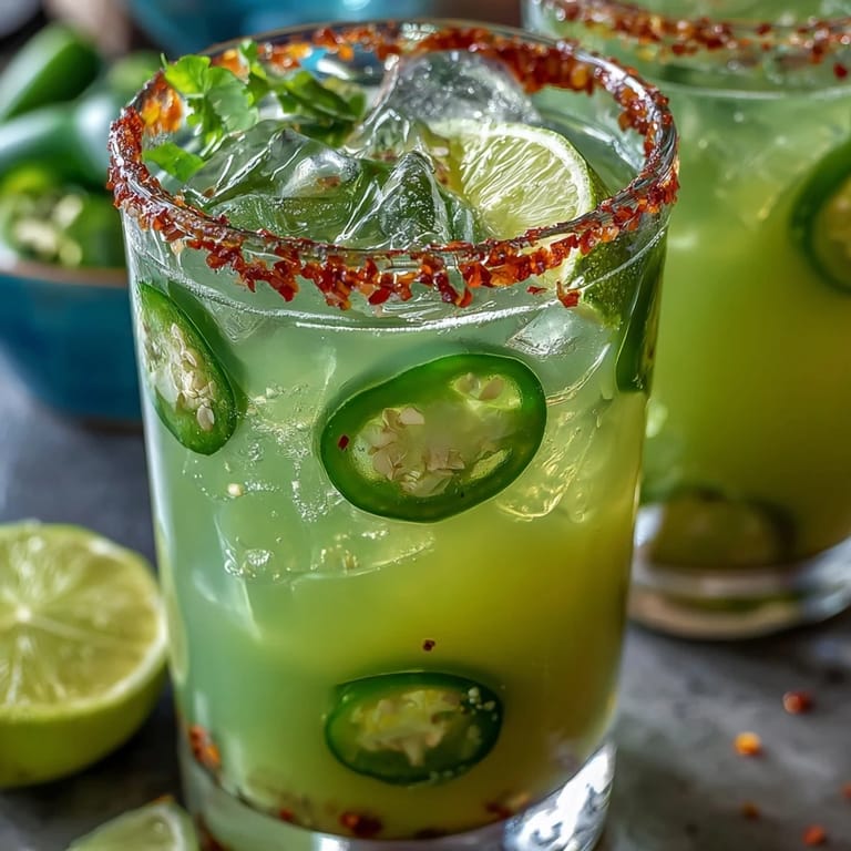 Refreshing Viral Pickle Margarita Mocktail with lime and bold pickle brine, served chilled.